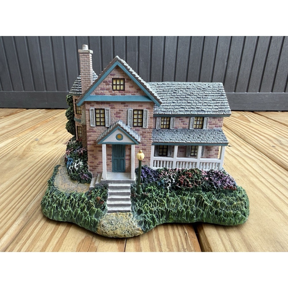 Vintage 2002 Hawthorne Village Thomas Kinkade Moonlit Homestead W Light